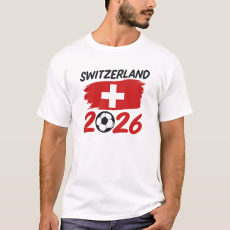 Schweiz 2026 Fußball-Fan-Ausrüstung Anhänger T-Shirt