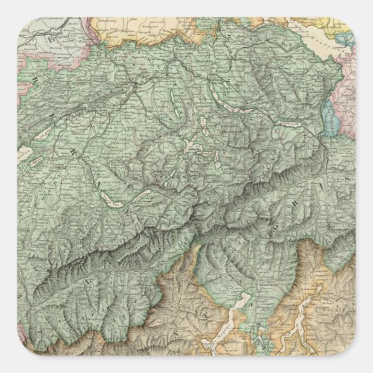 Schweiz 21 quadratischer aufkleber (Vorderseite)