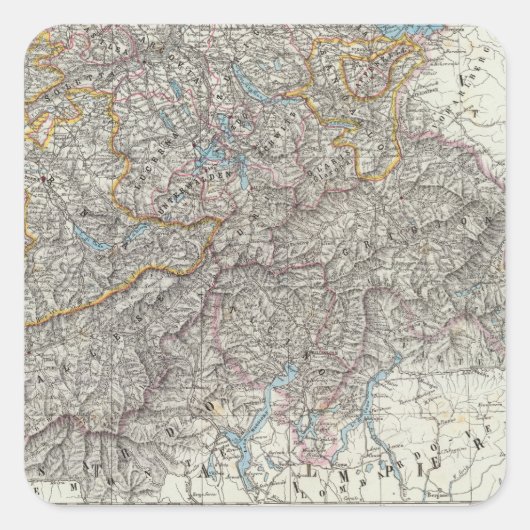 Schweiz 2 quadratischer aufkleber (Vorderseite)