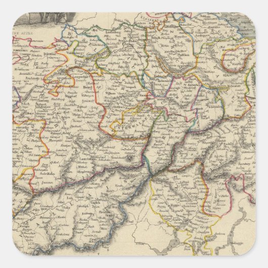 Schweiz 5 quadratischer aufkleber (Vorderseite)