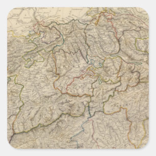 Schweiz 7 quadratischer aufkleber