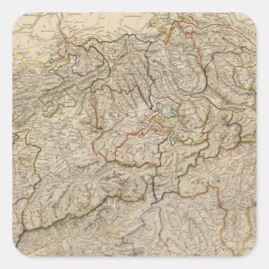 Schweiz 7 quadratischer aufkleber (Vorderseite)
