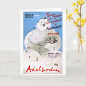Schweiz Adelboden Vintage Travel Poster Karte (Gelbe Blume)