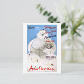 Schweiz Adelboden Vintage Travel Poster Postkarte (Stehend Vorderseite)