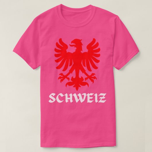 Schweiz Adler Schweizer Flaggenpreis T-Shirt (Design vorne)