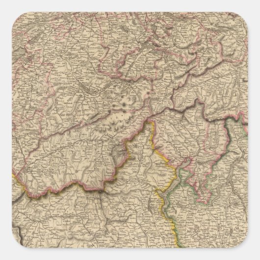 Schweiz, Alpen Quadratischer Aufkleber (Vorderseite)