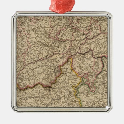 Schweiz, Alpen Silbernes Ornament (Vorne)