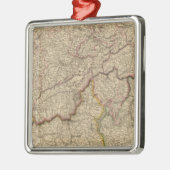 Schweiz, Alpen Silbernes Ornament (Links)