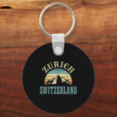 Schweiz Alpen Skifahren Schweizer Berge Lover Gesc Schlüsselanhänger (Vorderseite)