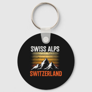 Schweiz Alpen Vintages Skigebiet Schweiz Schweiz S Schlüsselanhänger