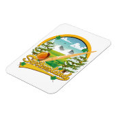 Schweiz Alphorn-Retrologo Magnet (Linke Seite)