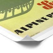 Schweiz Alpin Coaches - Vintage Reise Poster (Ecke)