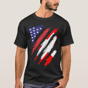 Schweiz Amerikanische Flagge USA Patriot Herita T-Shirt