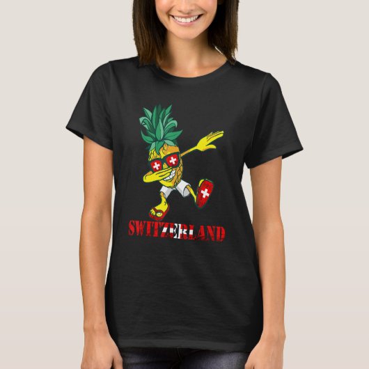 Schweiz Ananaswurzeln Schweizer Pride Schweizer Fl T-Shirt (Vorderseite)