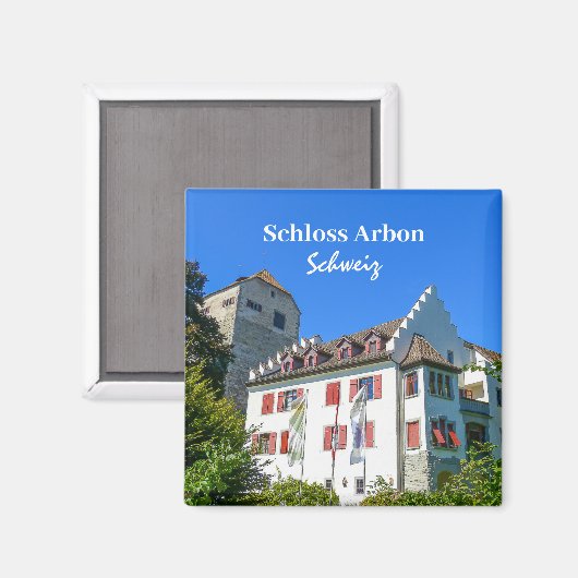 Schweiz Arbon Castle Souvenir Magnet (Vorderseite/Rückseite)