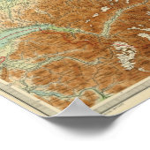 Schweiz Atlas Karte Poster (Ecke)