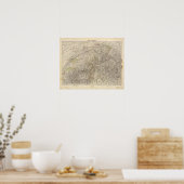 Schweiz Atlas Karte Poster (Küche)