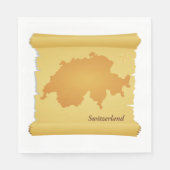 Schweiz auf einem Pergament Serviette (Vorderseite)