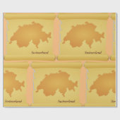 Schweiz auf Pergament Geschenkpapier (Flach)