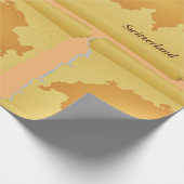 Schweiz auf Pergament Geschenkpapier (Ecke)