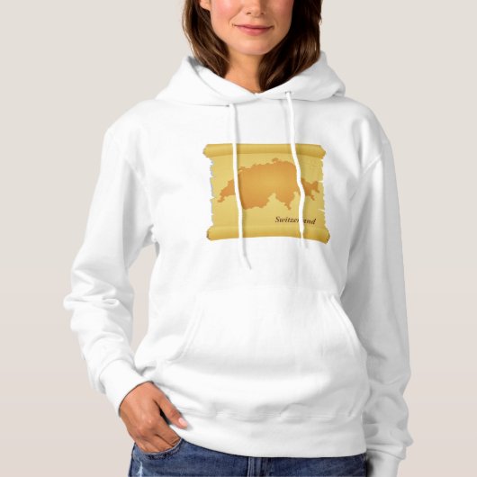 Schweiz auf Pergament Hoodie (Vorderseite)