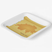 Schweiz auf Pergament Pappteller (Gewinkelt)