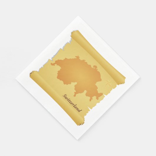 Schweiz auf Pergament Serviette (Ecke)