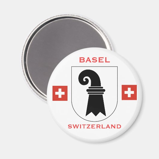 SCHWEIZ - BASEL-Magnet Magnet (Vorderseite/Rückseite)