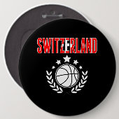 Schweiz Basketball Fans Jersey Schweizer Flaggensp Button (Vorne & Hinten)