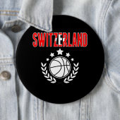 Schweiz Basketball Fans Jersey Schweizer Flaggensp Button (Beispiel)