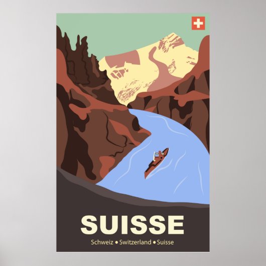 Schweiz Berge Poster (Vorne)