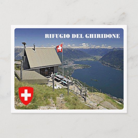Schweiz - Berghütte Ghiridon - Postkarte (Vorderseite)