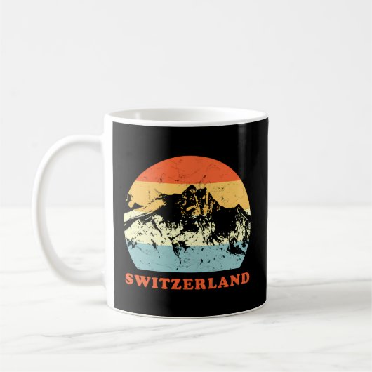 Schweiz Bergurlaub Rückzug Kaffeetasse (Links)