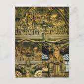 Schweiz, Bern Kathedrale, Schnitzereien vor der Tü Postkarte (Vorderseite)