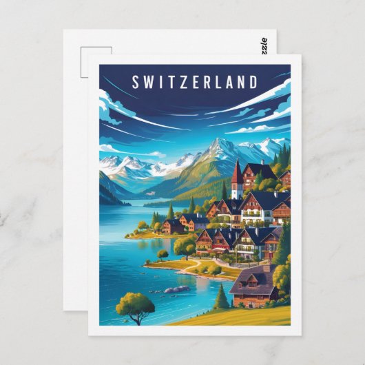 Schweiz Berühmter Reiseort Postkarte (Vorne/Hinten)
