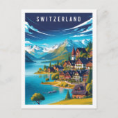 Schweiz Berühmter Reiseort Postkarte (Vorderseite)