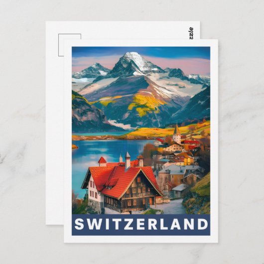 Schweiz Berühmter Reiseort Postkarte (Vorne/Hinten)