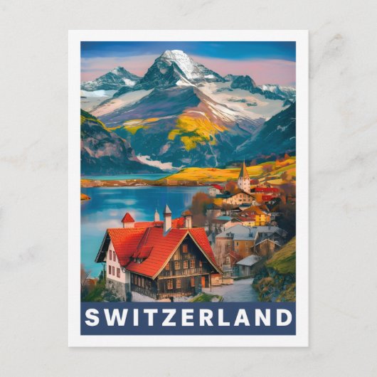 Schweiz Berühmter Reiseort Postkarte (Vorderseite)