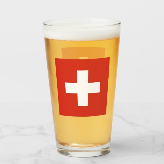 SCHWEIZ-BIERGLAS GLAS (Vorne (Gefüllt))