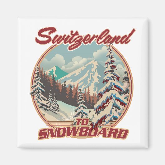 Schweiz bis Snowboard Magnet (Vorne)