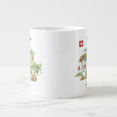 Schweiz Cartoon Karte Jumbo-Tasse (Vorderseite)
