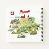Schweiz Cartoon Karte Notizblock (Rückseite)