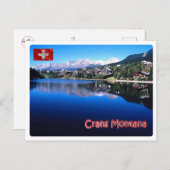 Schweiz - Crans Montana - Postkarte (Vorne/Hinten)