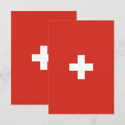 Schweiz Dankeskarte (Vorne/Hinten)