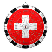Schweiz - Dartboard & Swiss Flag / Spielbrett Dartscheibe (vorne)