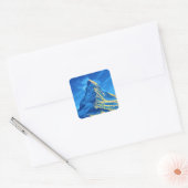 Schweiz Das Matterhorn Quadratischer Aufkleber (Umschlag)