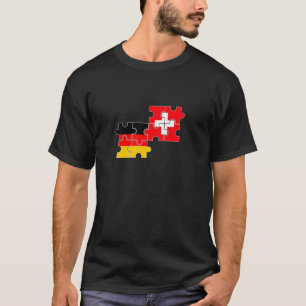 Schweiz Deutschland Fahne Deutsch Schweiz T-Shirt