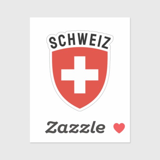 Schweiz (Deutschsprachige Schweiz) Aufkleber (Blatt)