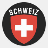 Schweiz (Deutschsprachige Schweiz) Runder Aufkleber (Vorderseite)