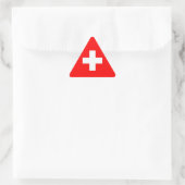 SCHWEIZ DREIECKIGER AUFKLEBER (Tasche)
